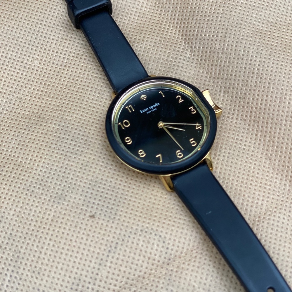 Kate Spade Black & Gold Watch EUC